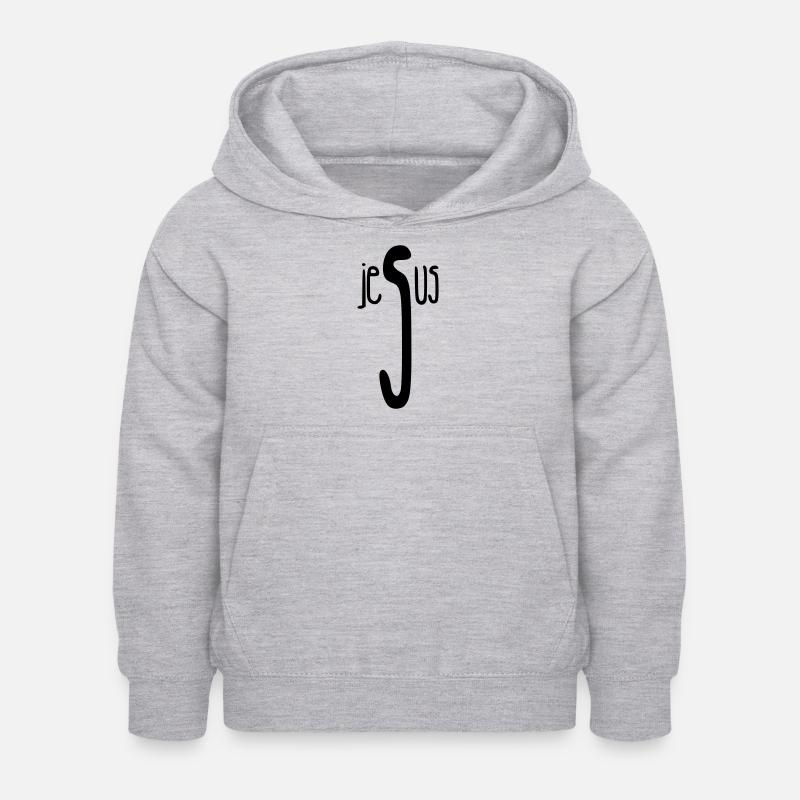 Jésus / Christianisme / Catholique - Sweat à capuche Enfant - gris clair chiné