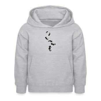 Hippocampe - Sweat à capuche Enfant - gris clair chiné - Devant - AI Model Kid Female (0cm)
