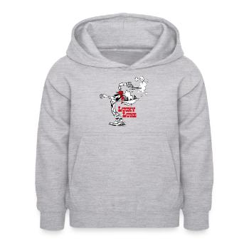 Lucky Luke Knallharter Cowboy - Kinder Hoodie - Hellgrau meliert - Vorne - AI Model Kid Female (0cm)