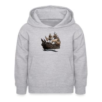 Ghost Ship Cursed Ship - Kids Hoodie - light heather grey - Front - AI Model Kid Female (0cm)