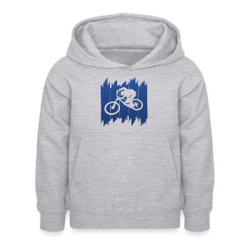 Bike Fahrrad Biken Biker - Kinder Hoodie - Hellgrau meliert - Vorne - AI Model Kid Female (0cm)