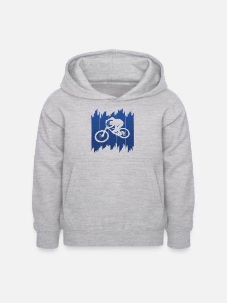 Bike Fahrrad Biken Biker - Kinder Hoodie - Hellgrau meliert