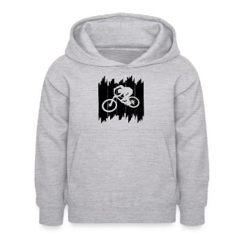 Biken - Kinder Hoodie - Hellgrau meliert - Vorne - AI Model Kid Female (0cm)