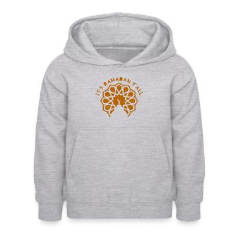Es ist Ramadan Y'all | Ramadan Karem - Kinder Hoodie - Hellgrau meliert - Vorne - AI Model Kid Female (0cm)