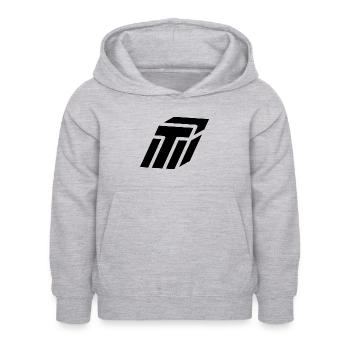 Abstract T letter - Kids Hoodie - light heather grey - Front - AI Model Kid Female (0cm)