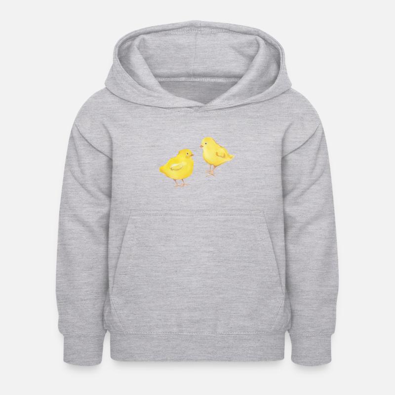 Frères et sœurs poussins - Sweat à capuche Enfant - gris clair chiné