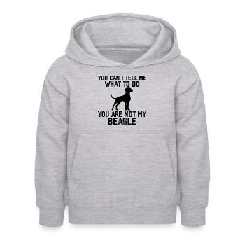 Funny Beagle Men Women Hound Beagle Dog Lovers - Sweat à capuche Enfant - gris clair chiné - Devant - AI Model Kid Female (0cm)