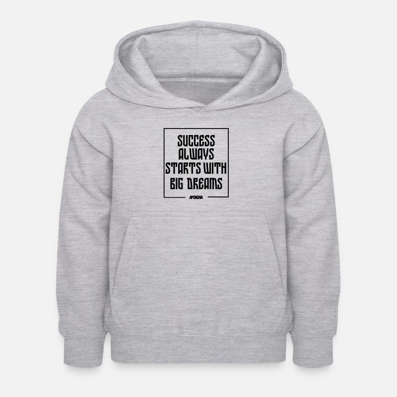Success starts with big dreams - Sweat à capuche Enfant - gris clair chiné