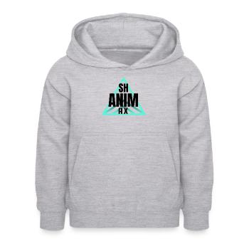 Sqare design logo - Kinder Hoodie - Hellgrau meliert - Vorne - AI Model Kid Female (0cm)