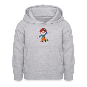 Clown - Kinder Hoodie - Hellgrau meliert - Vorne - AI Model Kid Female (0cm)
