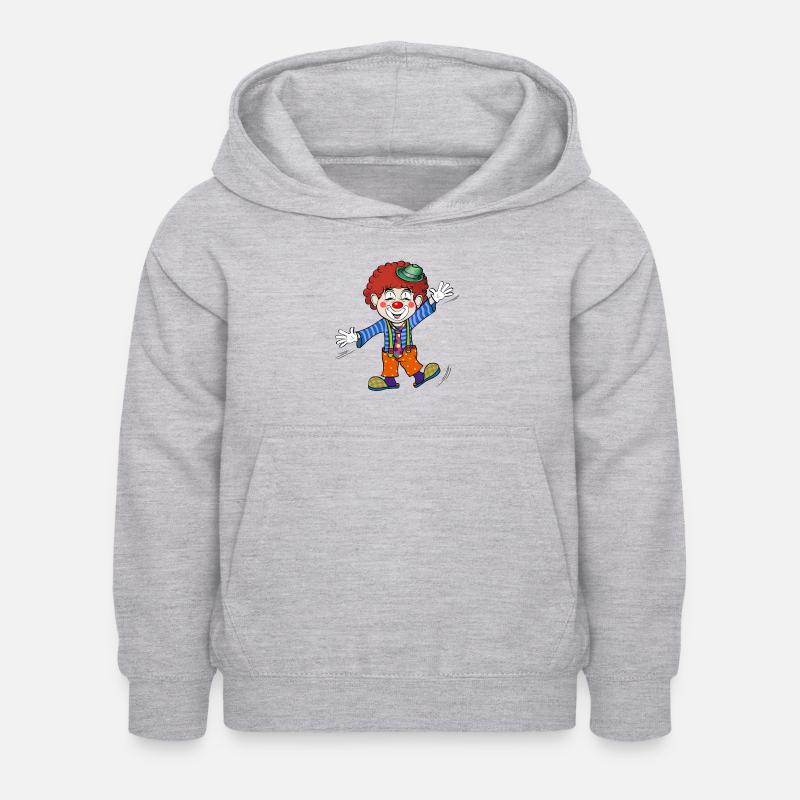 Clown - Sweat à capuche Enfant - gris clair chiné
