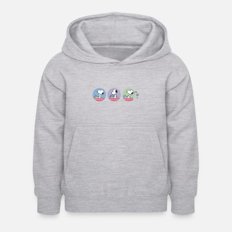 Peanuts Snoopy Baseball Author - Kids Hoodie - light heather grey
