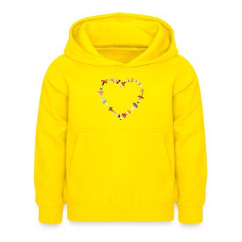 Steinpilze | Pfifferling | Champignons - Kinder Hoodie - Gelb - Vorne - AI Model Kid Female (0cm)