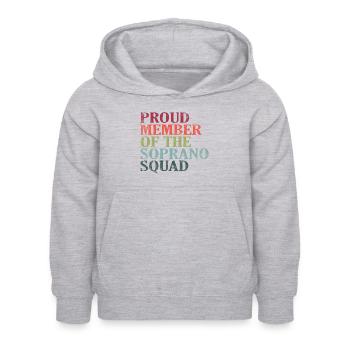 Fier membre de la Soprano Squad Vintage - Sweat à capuche Enfant - gris clair chiné - Devant - AI Model Kid Female (0cm)