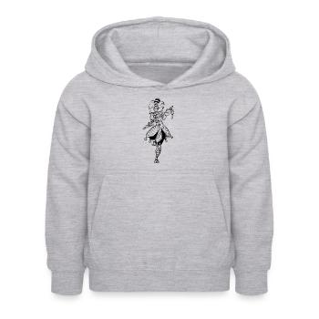 Harlekin Woman - Tarot Der Narr - Kinder Hoodie - Hellgrau meliert - Vorne - AI Model Kid Female (0cm)
