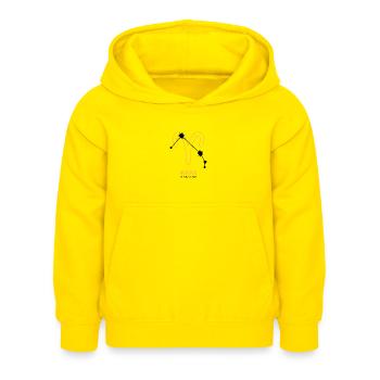 Sternzeichen Illustration Widder - Kinder Hoodie - Gelb - Vorne - AI Model Kid Female (0cm)