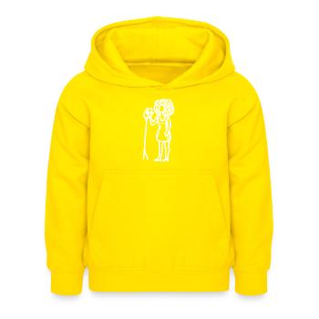 Chanteuse chanteuse - Sweat à capuche Enfant - jaune - Devant - AI Model Kid Female (0cm)