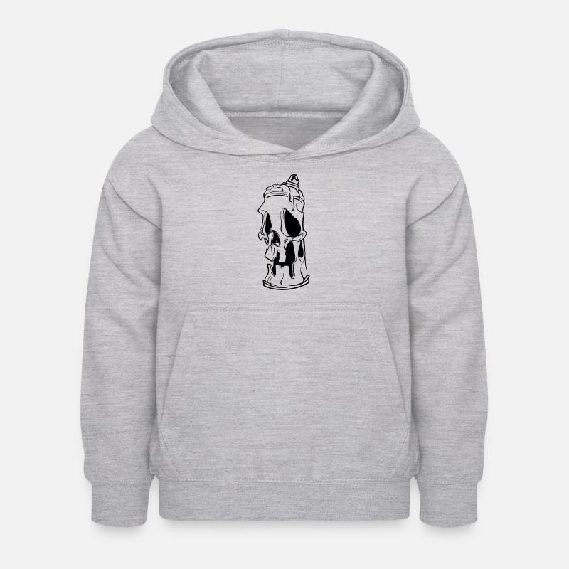 Bombe aérosol pour crâne - Sweat à capuche Enfant - gris clair chiné