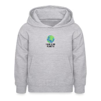 There is no planet b - Kids Hoodie - light heather grey - Front - AI Model Kid Female (0cm)