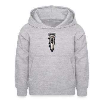 Tondeuse à cheveux Coiffeur - Sweat à capuche Enfant - gris clair chiné - Devant - AI Model Kid Female (0cm)