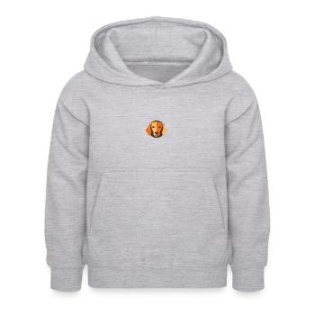 Petite tête de teckel douce caramel - Sweat à capuche Enfant - gris clair chiné - Devant - AI Model Kid Female (0cm)