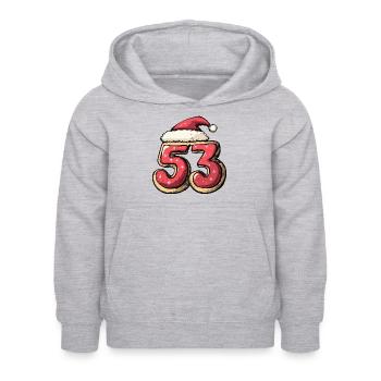 Biscuit de Noël à 53 chiffres - Sweat à capuche Enfant - gris clair chiné - Devant - AI Model Kid Female (0cm)