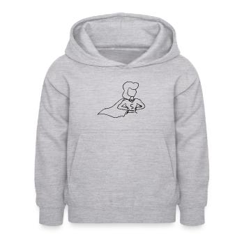 Anime Heldin - Kinder Hoodie - Hellgrau meliert - Vorne - AI Model Kid Female (0cm)