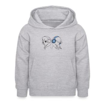 manga anime - Sweat à capuche Enfant - gris clair chiné - Devant - AI Model Kid Female (0cm)