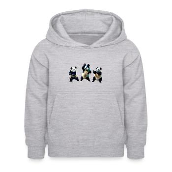 Méditation - Sweat à capuche Enfant - gris clair chiné - Devant - AI Model Kid Female (0cm)