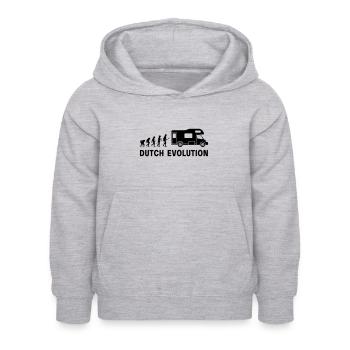 Évolution néerlandaise - Sweat à capuche Enfant - gris clair chiné - Devant - AI Model Kid Female (0cm)
