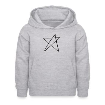Stern Form - Kinder Hoodie - Hellgrau meliert - Vorne - AI Model Kid Female (0cm)