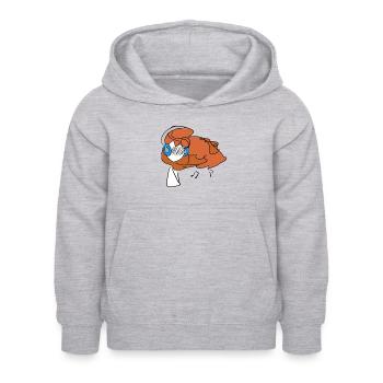 musik hören kopfhörer mädchen - Kinder Hoodie - Hellgrau meliert - Vorne - AI Model Kid Female (0cm)