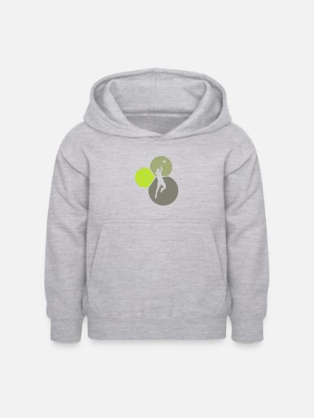 Volleyballer Beach - Kinder Hoodie - Hellgrau meliert