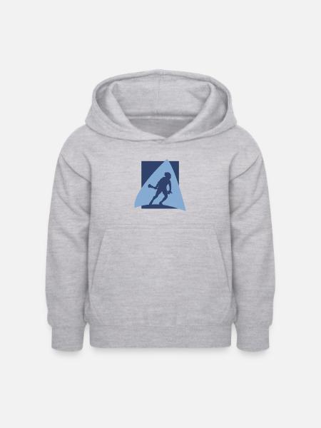 Lacrosseschläger Fogo - Kinder Hoodie - Hellgrau meliert