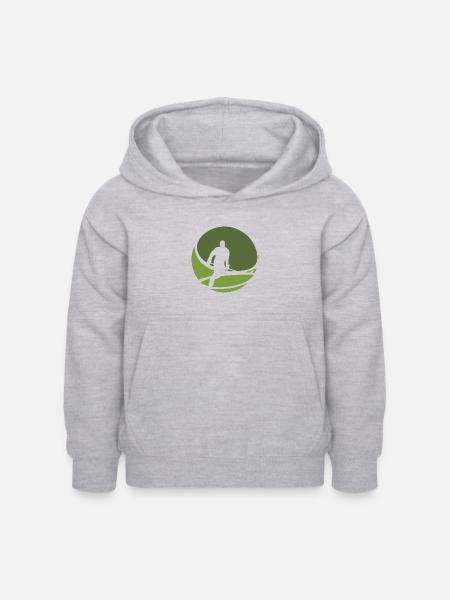 Puck Puck Hockey - Kinder Hoodie - Hellgrau meliert