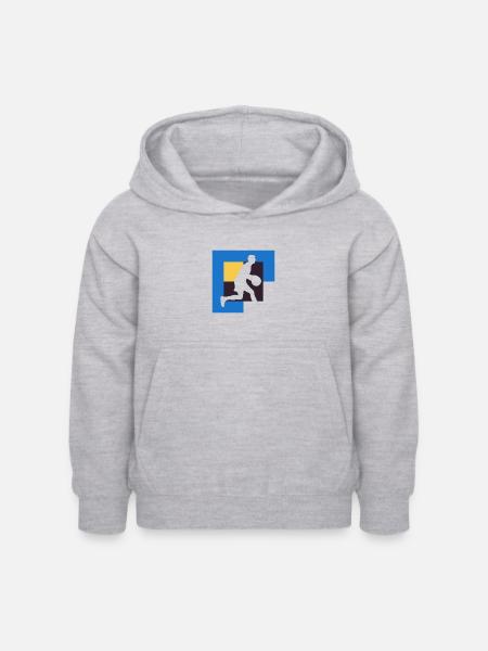 Basketball Hooping Basketballer - Kinder Hoodie - Hellgrau meliert