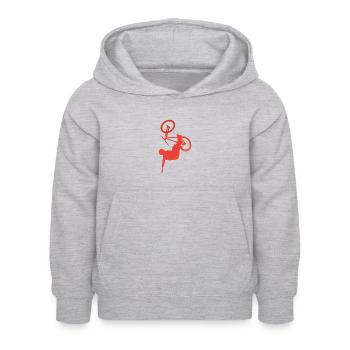 Sentier de vélo de montagne - Sweat à capuche Enfant - gris clair chiné - Devant - AI Model Kid Female (0cm)