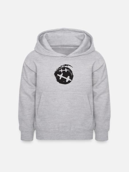 Kraftsport Bodybuilder - Kinder Hoodie - Hellgrau meliert