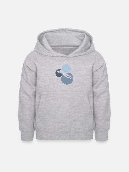 Soccer Striker - Kinder Hoodie - Hellgrau meliert