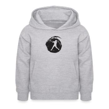 Baseball Joueurs de softball Baseball - Sweat à capuche Enfant - gris clair chiné - Devant - AI Model Kid Female (0cm)