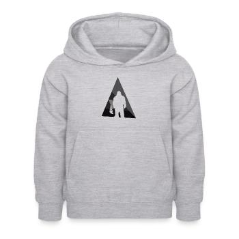 Bigfoot Lochness Big foot - Kinder Hoodie - Hellgrau meliert - Vorne - AI Model Kid Female (0cm)
