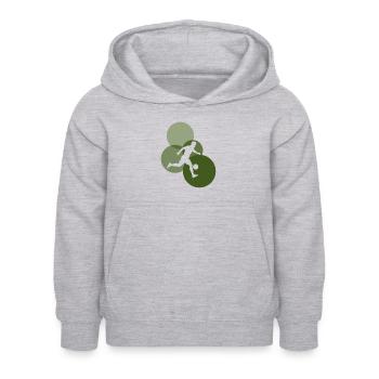 Beachball Fußballspieler Strand - Kinder Hoodie - Hellgrau meliert - Vorne - AI Model Kid Female (0cm)