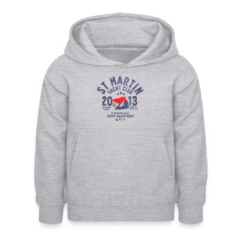St Martin Yacht club blc Kopieren - Kinder Hoodie - Hellgrau meliert - Vorne - AI Model Kid Female (0cm)