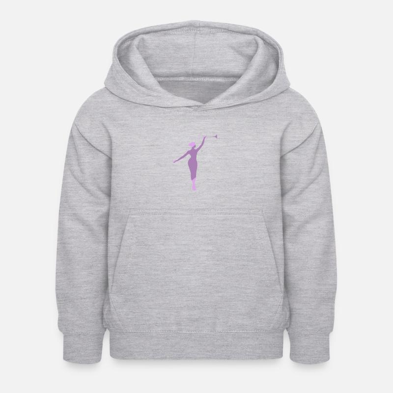 Twirling Twirling Bâton Twirling - Sweat à capuche Enfant - gris clair chiné