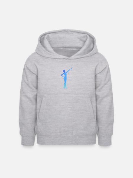 Twirling Baton Twirling Stabdrehen - Kinder Hoodie - Hellgrau meliert