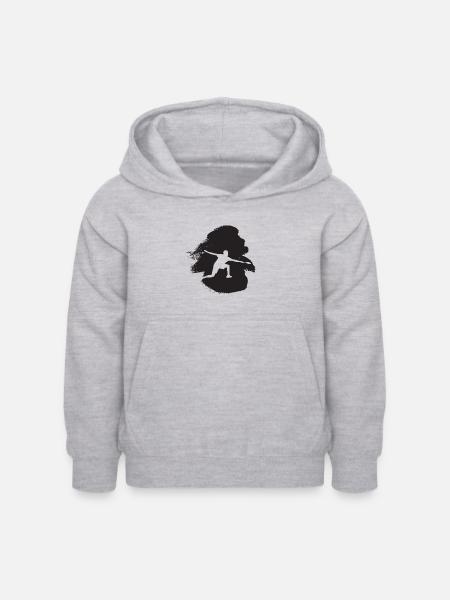 Badminton Drop Badminton - Kinder Hoodie - Hellgrau meliert
