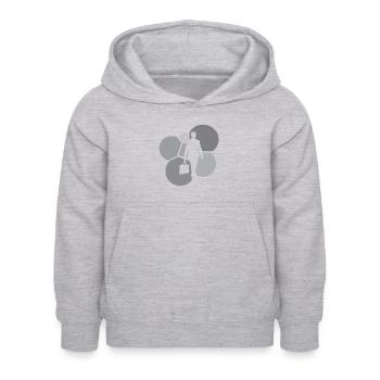Banque Bourse Bourse - Sweat à capuche Enfant - gris clair chiné - Devant - AI Model Kid Female (0cm)