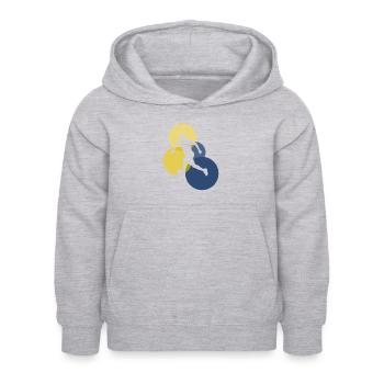 Beachball Strand Fußballspieler - Kinder Hoodie - Hellgrau meliert - Vorne - AI Model Kid Female (0cm)