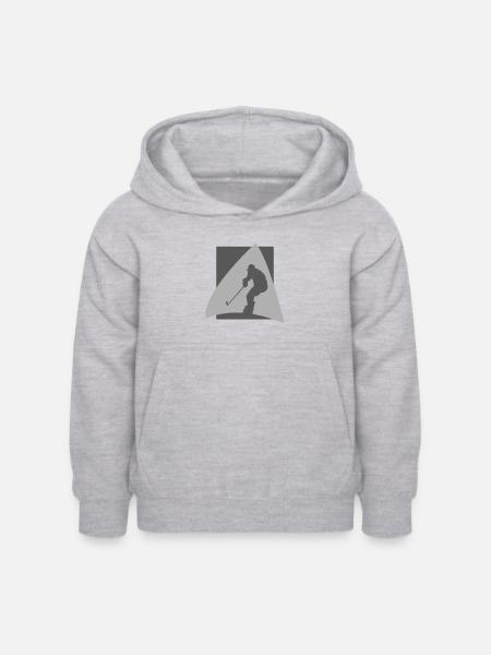Hockey Puck - Kinder Hoodie - Hellgrau meliert