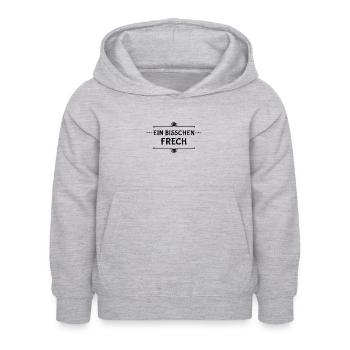nur etwas frech - Kinder Hoodie - Hellgrau meliert - Vorne - AI Model Kid Female (0cm)